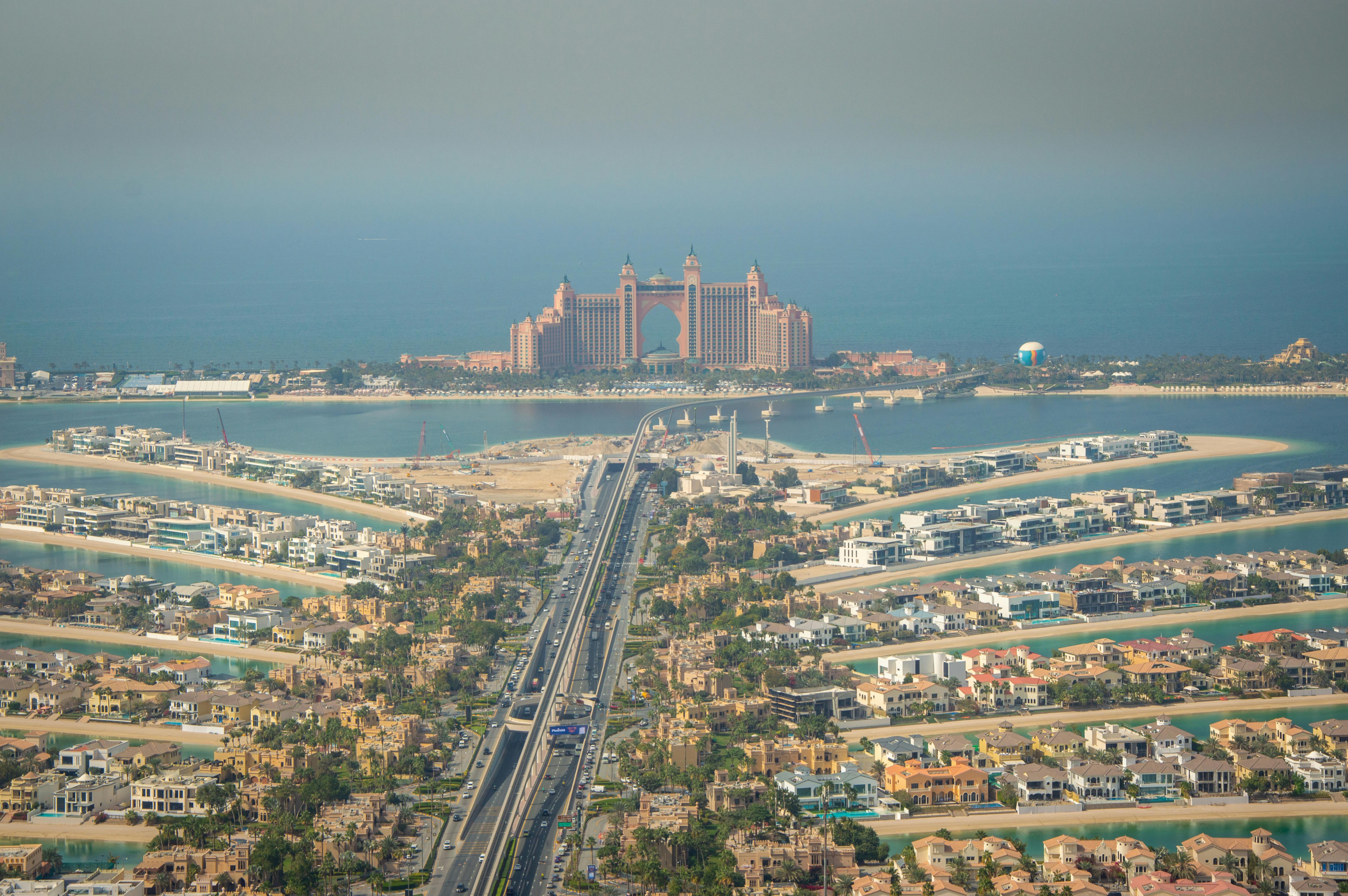 Aerial view of Palm Jumeirah